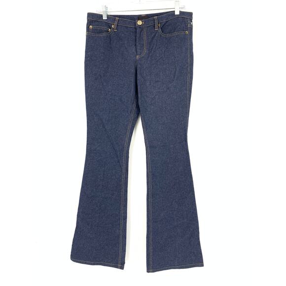 ATM Anthony Thomas Melillo Womens Sz 8 Brushed Flare Navy Jeans